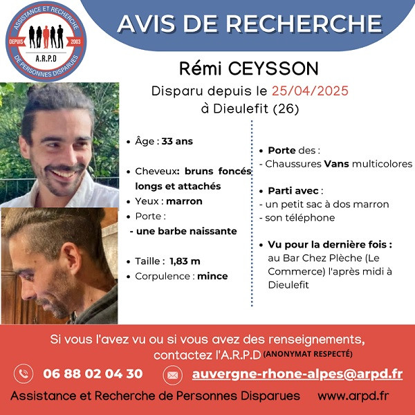 Disparition inquiétante à Dieulefit
