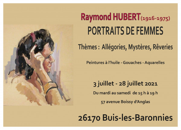 Exposition de peinture Raymond HUBERT  titre : PORTRAITS DE FEMMES