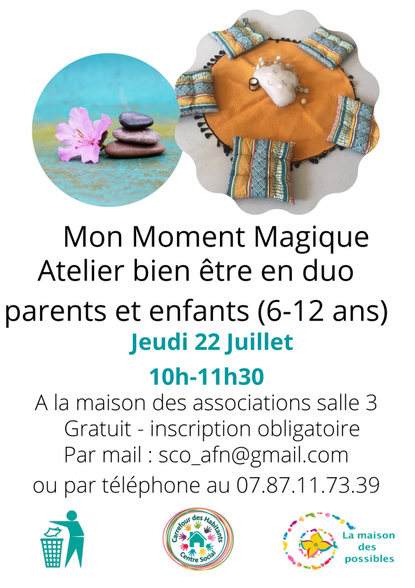 Mon Moment Magique en duo - atelier bien être parent/enfant 6-12 ans