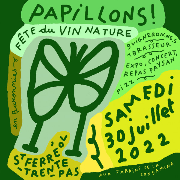 Papillons : fête du vin nature
