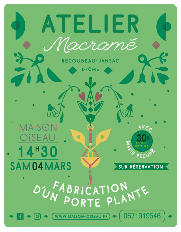 Atelier Macramé Porte-plante