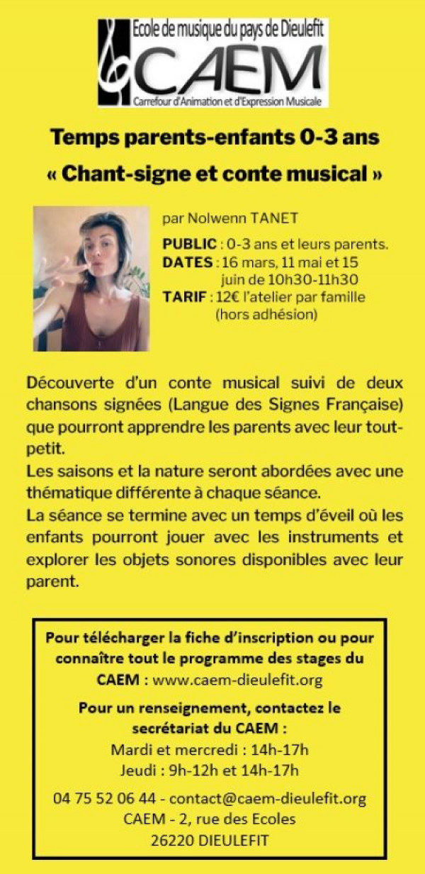 Chant-signe et conte musical (parent-enfant)