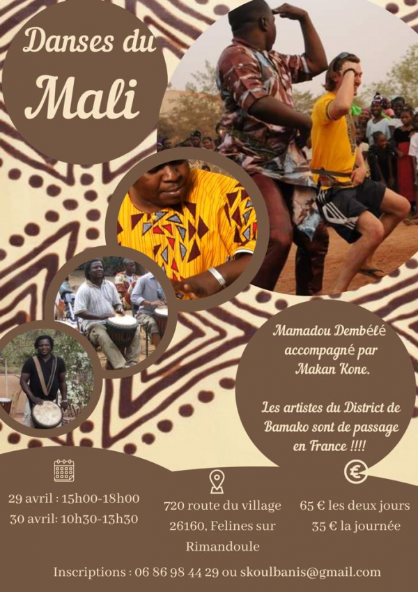 Le Mali s'invite dans la Drôme ! Stage de danse malienne.