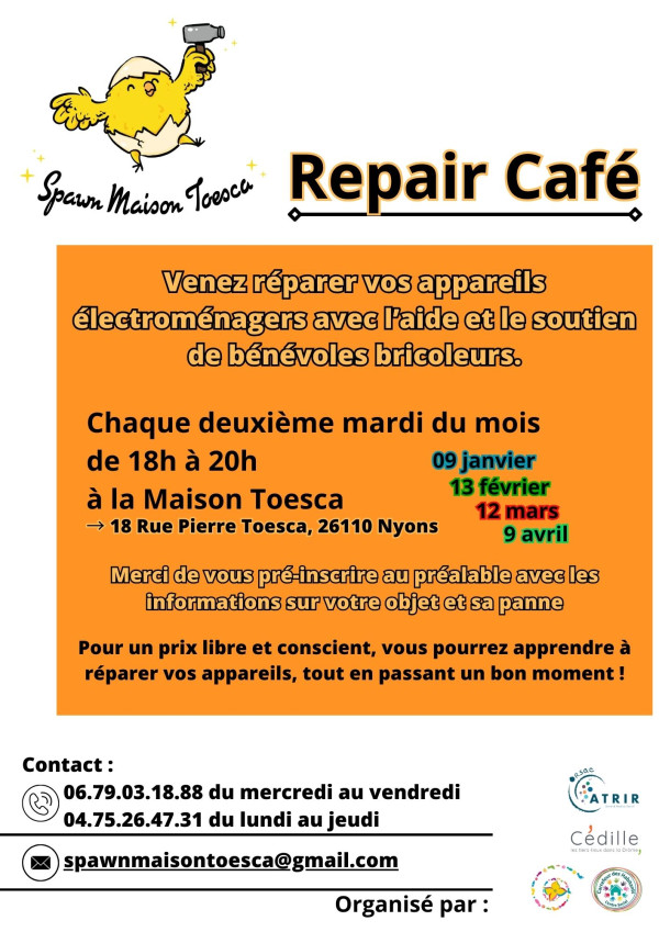 Repair Café - sessions réparation bénévoles