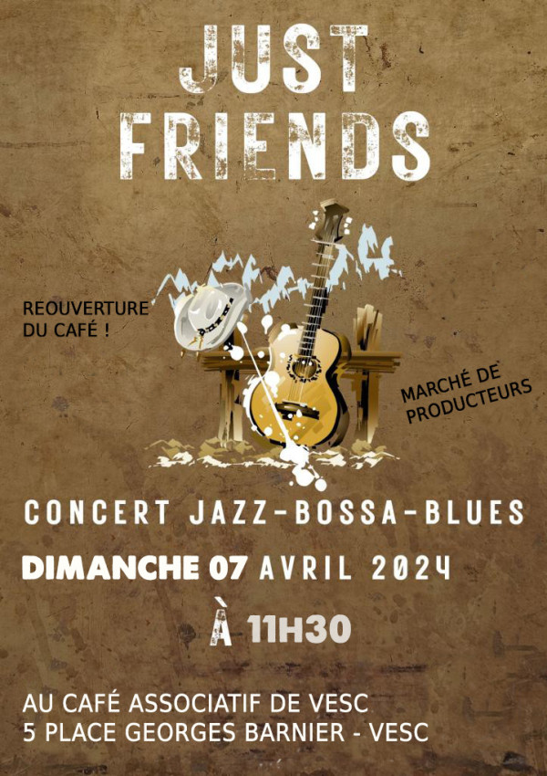 Concert du groupe Just Friends (Jazz-Bossa-Blues)