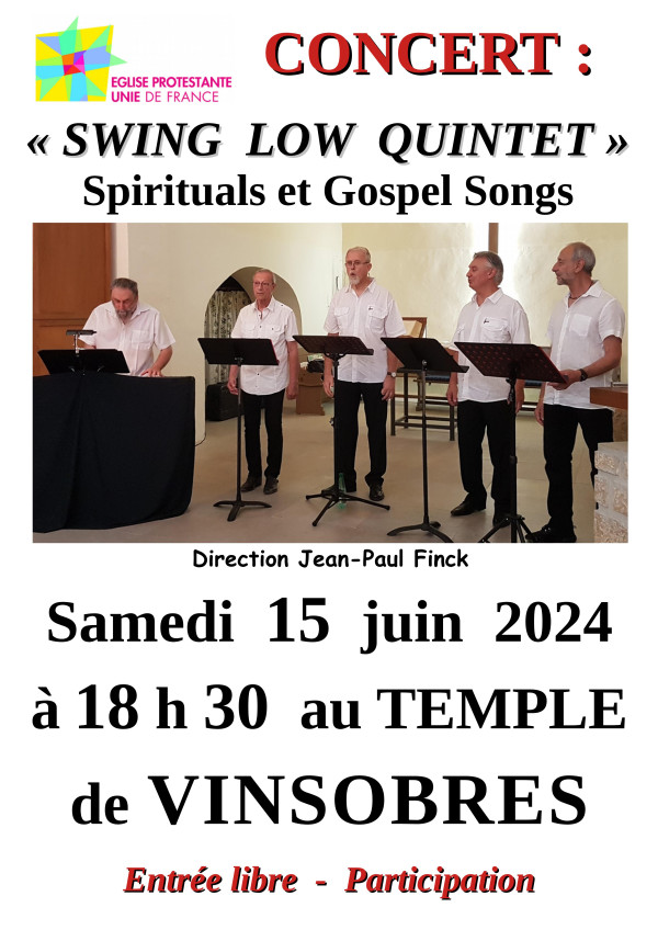 SWING LOW QUINTET Spirituals et Gospels Songs