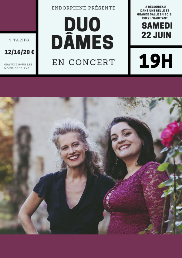 Concert Voix-piano du Duo Dâmes- Oriane Pons et Nathalie Morazin