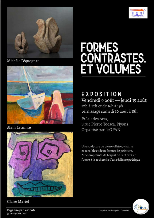 Exposition Formes, contrastes et volumes