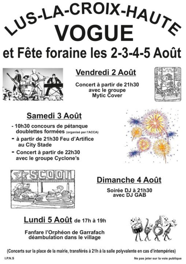 Vogue de lus la croix haute
