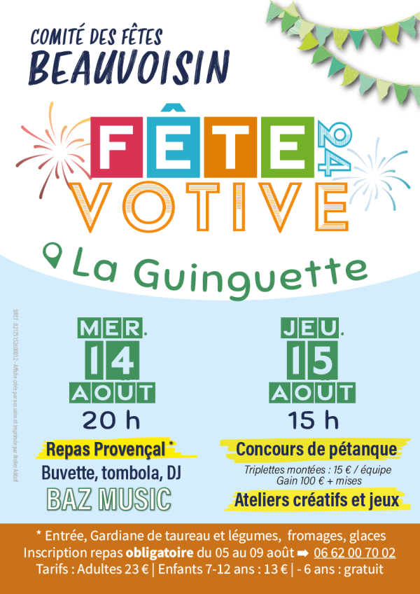 Fête votive de Beauvoisin 2024