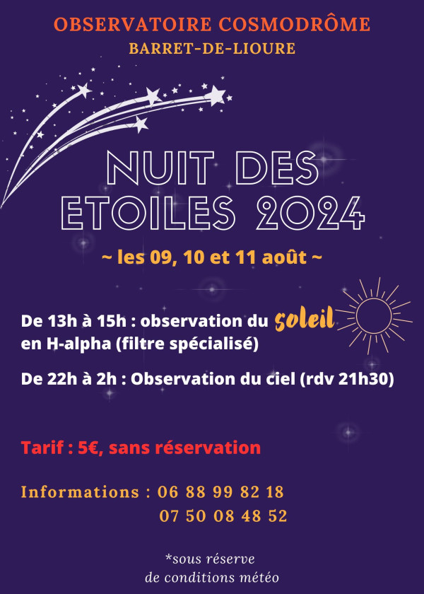 Nuit des étoiles 2024