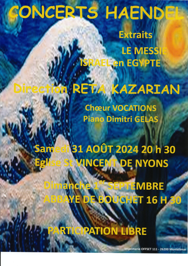 Concerts Haendel par Reta Kazarian