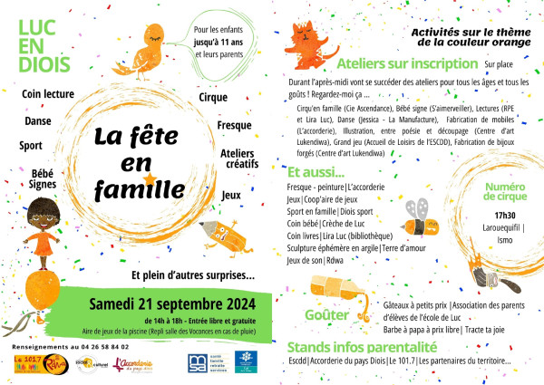 Fête en Famille - Samedi 21 septembre