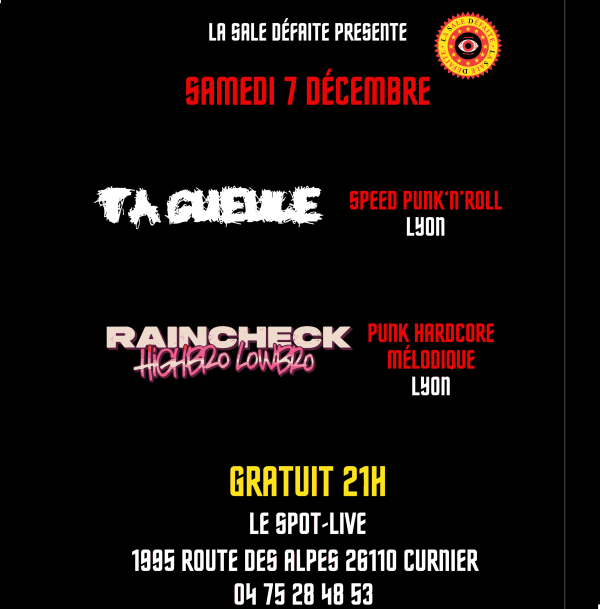 CONCERT PUNK au SPOT-LIVE à CURNIER