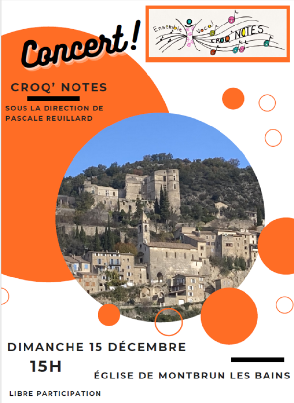 Concert Croq'notes Montbrun les Bains 15 décembre 2024