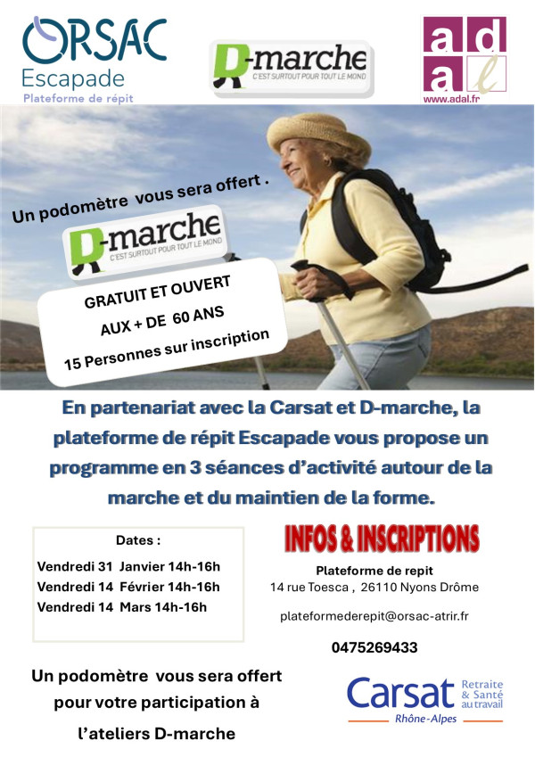Atelier D MARCHE -ESCAPADE