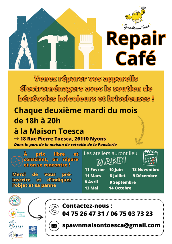 Repair Café - café réparation bénévole - duplication