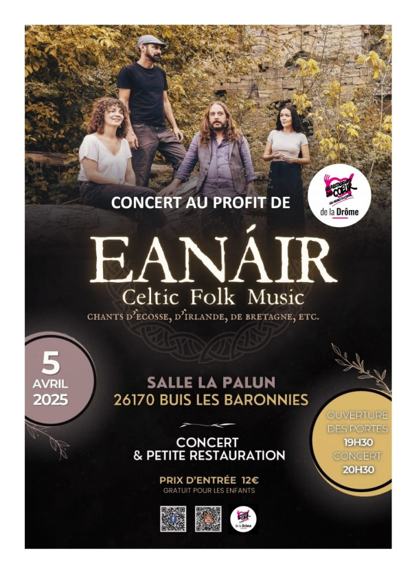 Concert de folk celtique au profit des Resto du coeur