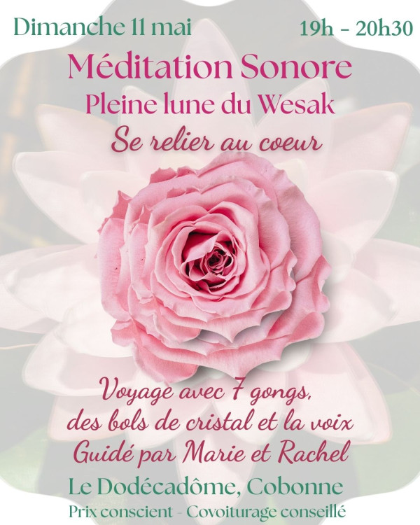 Méditation sonore - Gongs, bols de cristal et voix