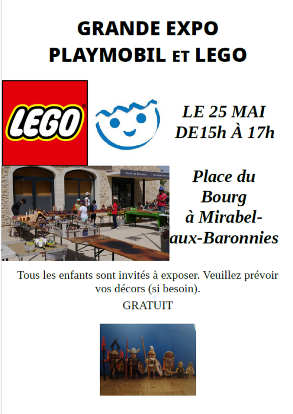 Grande expo Playmobil et Lego