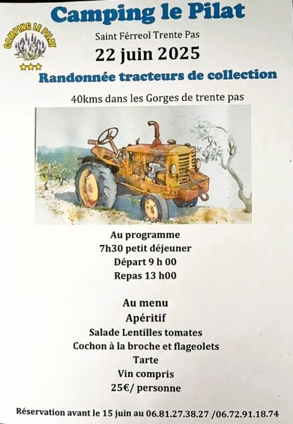 Randonnée tracteurs de collection